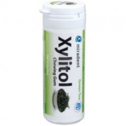 Xylitol chewing gum green tea miradent