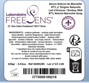 Freesens savon marseille lait d'ânesse 100g – Image 2