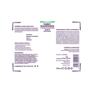 FAMILY SHAMPOOING 2 en 1 ALOE VERA 750ML – Image 2
